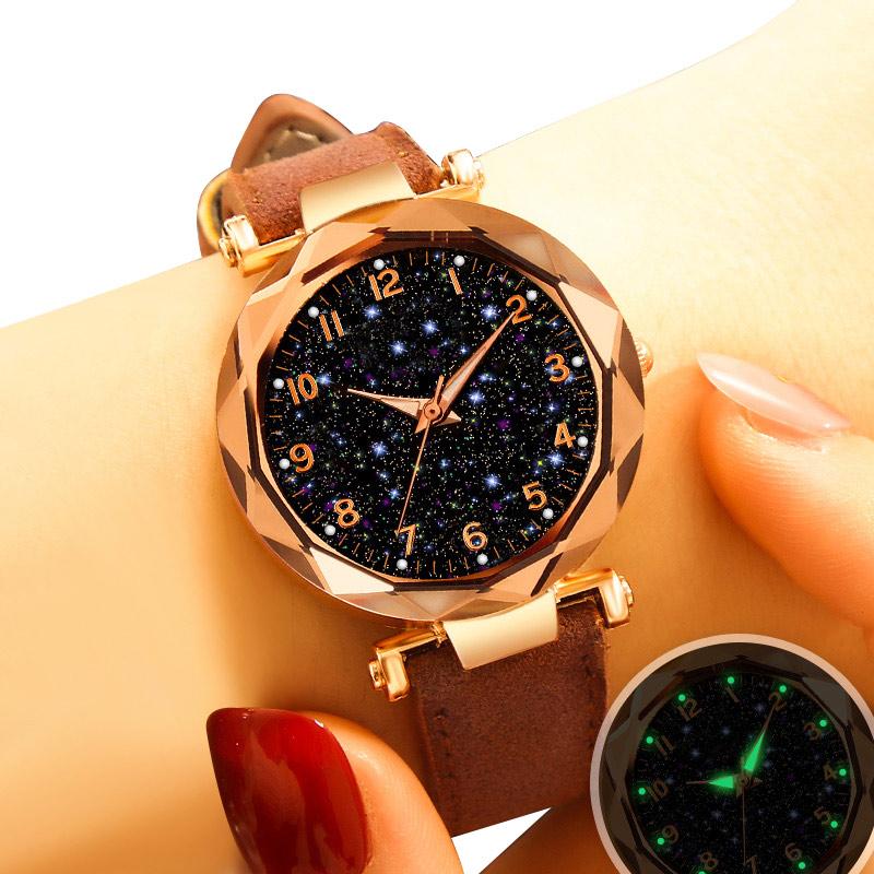 Wristwatches Women Watches Starry Sky Watch Luxury Leather Band With Numbers Quartz Wristwatch Ladies Female Casual Dress, Slivery;brown
Wristwatches Women Watches Starry Sky Watch Luxury Leather Band With Numbers Quartz Wristwatch Ladies Female Casual Dress, Slivery;brown