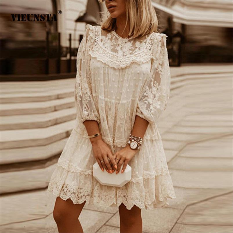spring embroidery lace mesh party women dresses elegant solid 3 4 sleeve ruffle mini fashion o neck loose vestido, Black;gray
spring embroidery lace mesh party women dresses elegant solid 3 4 sleeve ruffle mini fashion o neck loose vestido, Black;gray