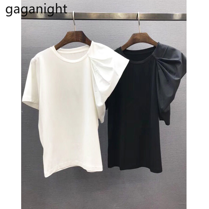 Gaganight Casual Solid Women Tshirt Short Sleeve Ruffles Summer Tee Shirt Arrivals Fashion Tops O Neck Tees 210519, White
Gaganight Casual Solid Women Tshirt Short Sleeve Ruffles Summer Tee Shirt Arrivals Fashion Tops O Neck Tees 210519, White