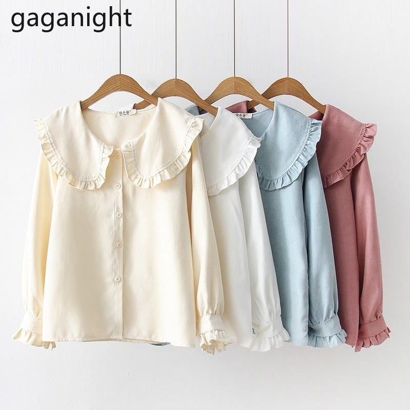 Gaganight Fashion Women Blouse Sweet Long Sleeve Shirt Lady Chic Solid Spring Autumn Blusas Japan Style Blouses Korean 210519, Blue
Gaganight Fashion Women Blouse Sweet Long Sleeve Shirt Lady Chic Solid Spring Autumn Blusas Japan Style Blouses Korean 210519, Blue