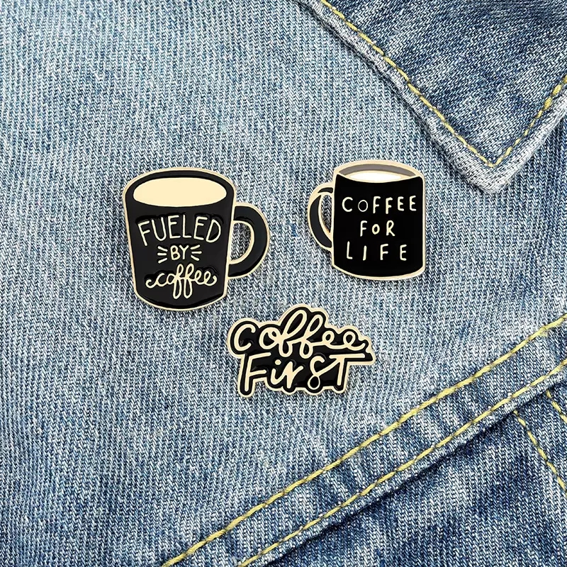 Coffee for Life Cup Vintage Enamel Brooches Pin for Women Fashion Dress Coat Shirt Demin Metal Brooch Pins Badges Promotion Black Color, Mixed colors
Coffee for Life Cup Vintage Enamel Brooches Pin for Women Fashion Dress Coat Shirt Demin Metal Brooch Pins Badges Promotion Black Color, Mixed colors