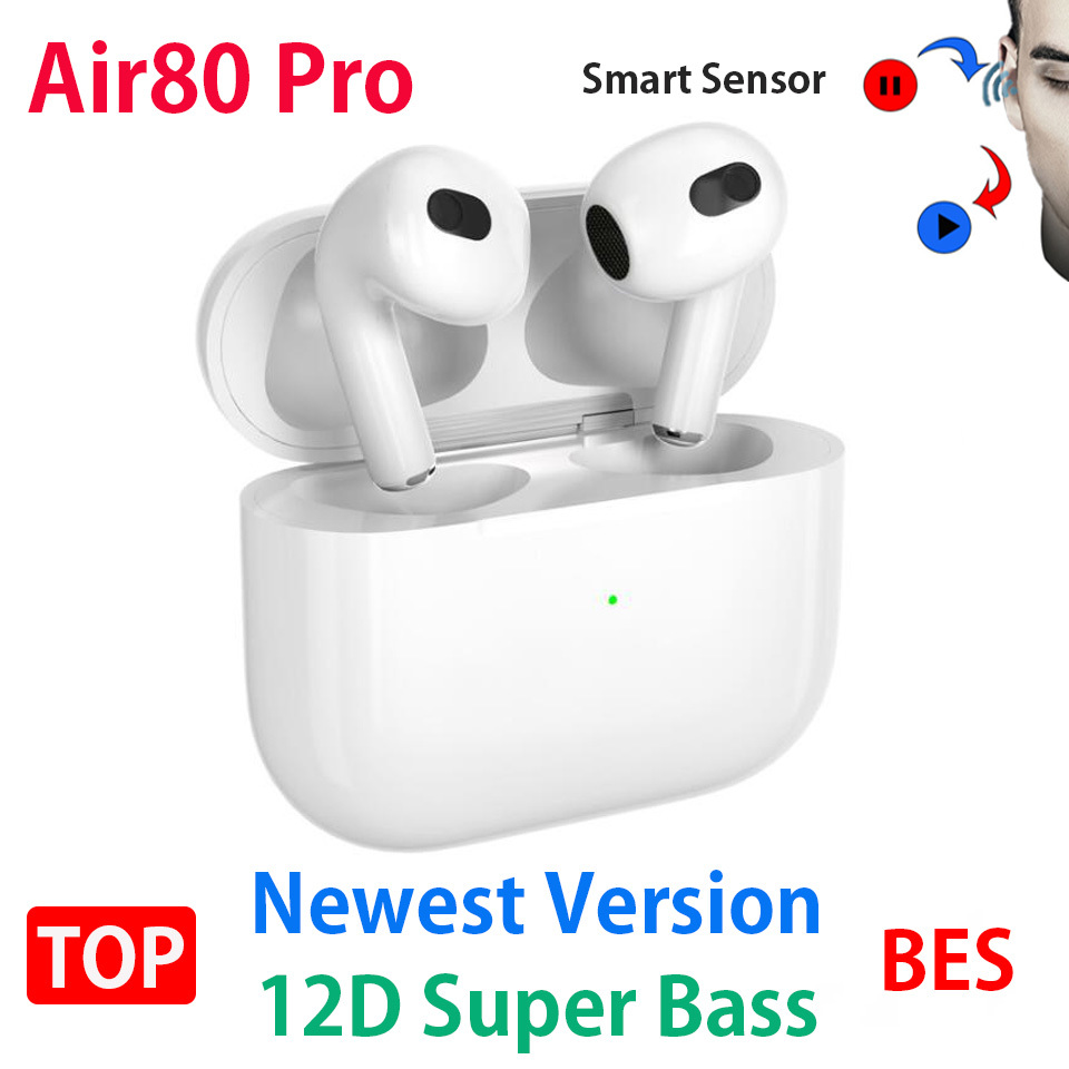 Air60 air80 Pro TWS wireless headset airoha 1562a chip optical sensor 12D ultra heavy Bluetooth PK i99999 plus air30
Air60 air80 Pro TWS wireless headset airoha 1562a chip optical sensor 12D ultra heavy Bluetooth PK i99999 plus air30