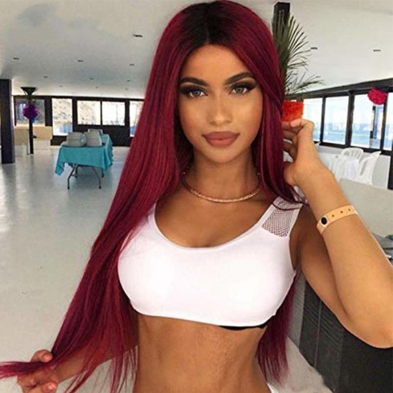 Lace Wigs Ombre 99J 13X4 Front Human Hair With Baby Brazilian Straight Remy For Women, Black;brown
Lace Wigs Ombre 99J 13X4 Front Human Hair With Baby Brazilian Straight Remy For Women, Black;brown