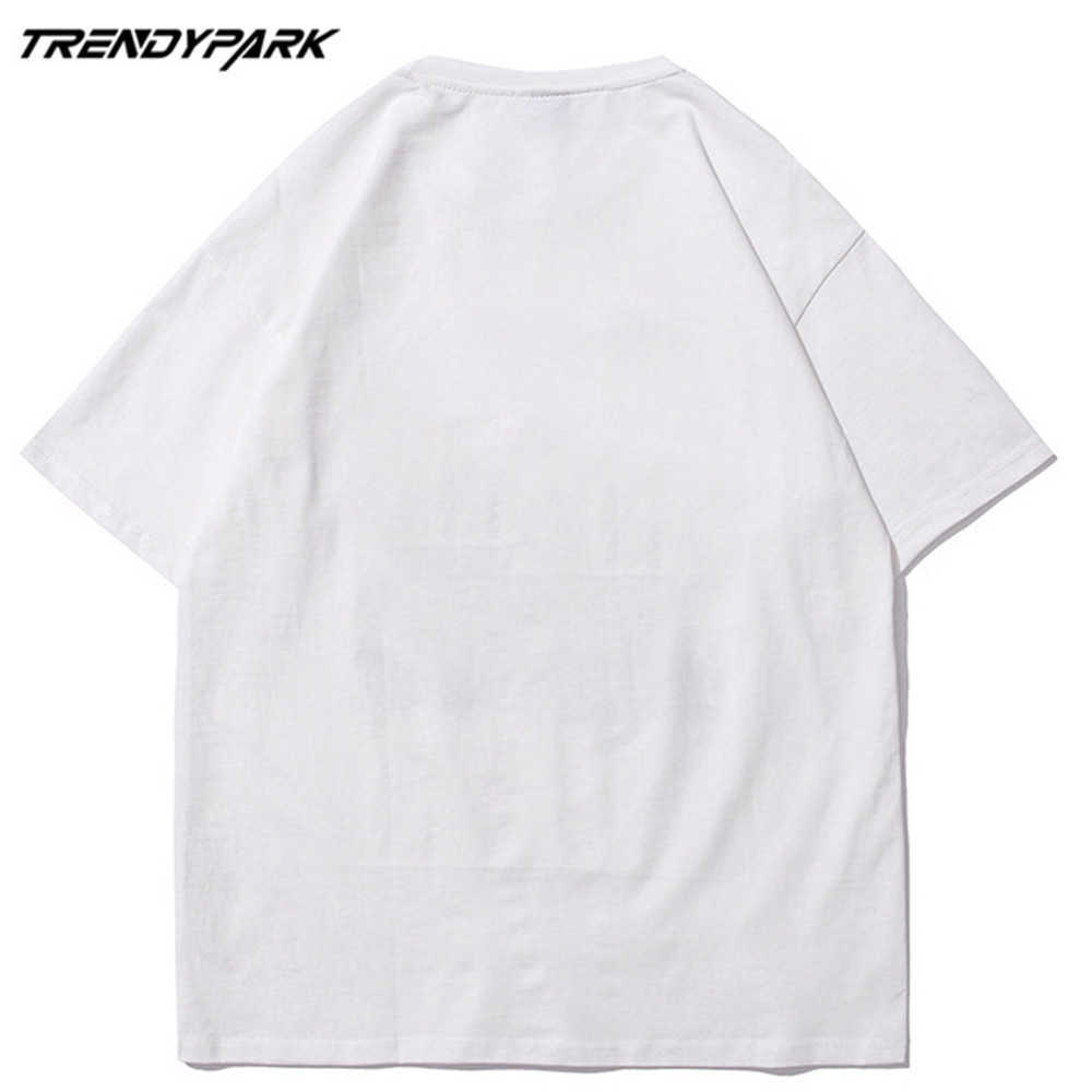Men's T-shirt Funny Print Summer Short Sleeve Tee Hip Hop Oversized Cotton Casual Harajuku Streetwear Women Top Tshirts 210601