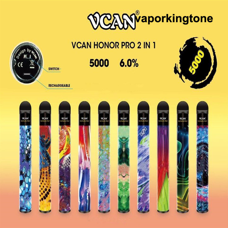 Vcan Honor Pro 2 in 1 Rechargeable Battery 5000 Puffs 10 Flavors Options E Cigarette Disposable Vape Pen
Vcan Honor Pro 2 in 1 Rechargeable Battery 5000 Puffs 10 Flavors Options E Cigarette Disposable Vape Pen