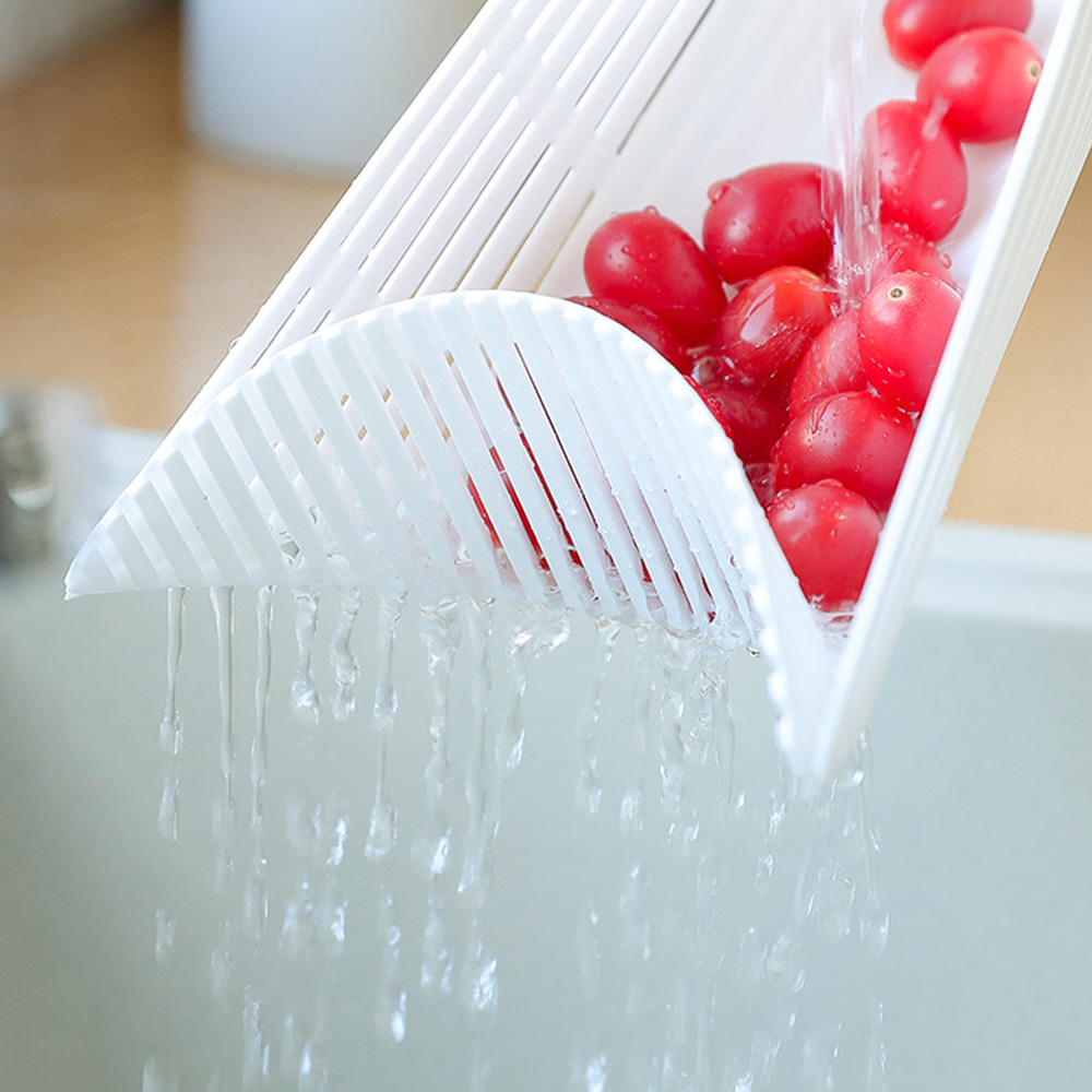 Foldable Cutting Boards Rinse Strainer Veggies Fruit Cutting Board Plastic Multifunctional Chopping Board Mat Kitchen Tool