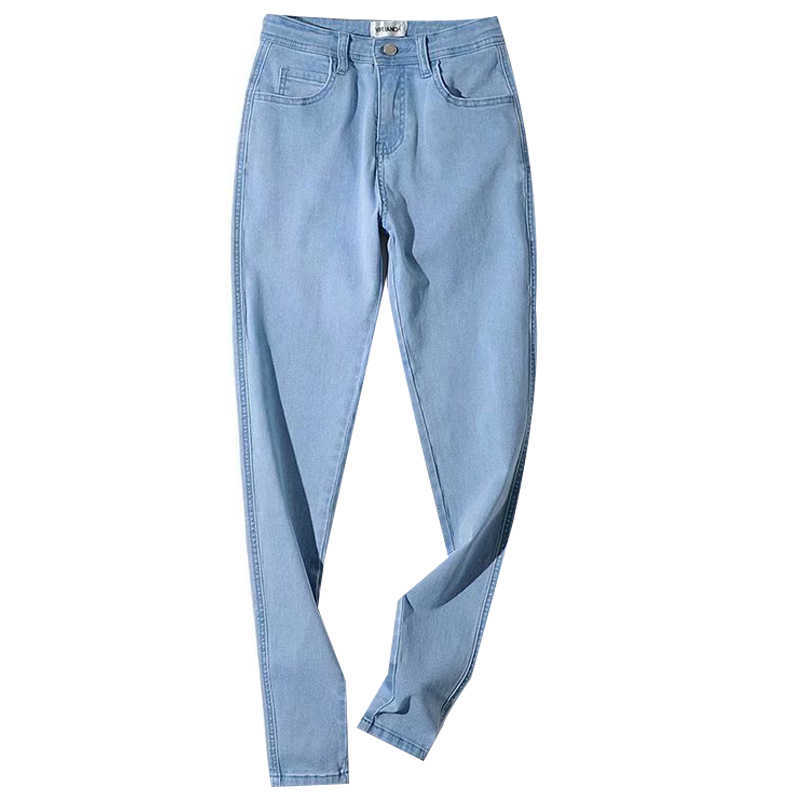 WOMENGAGA Sexy Women Tight High Waist Hip Lifting Peach Skinny Style Jeans Female Stretch Slim Pencil Pants F3T7 210603