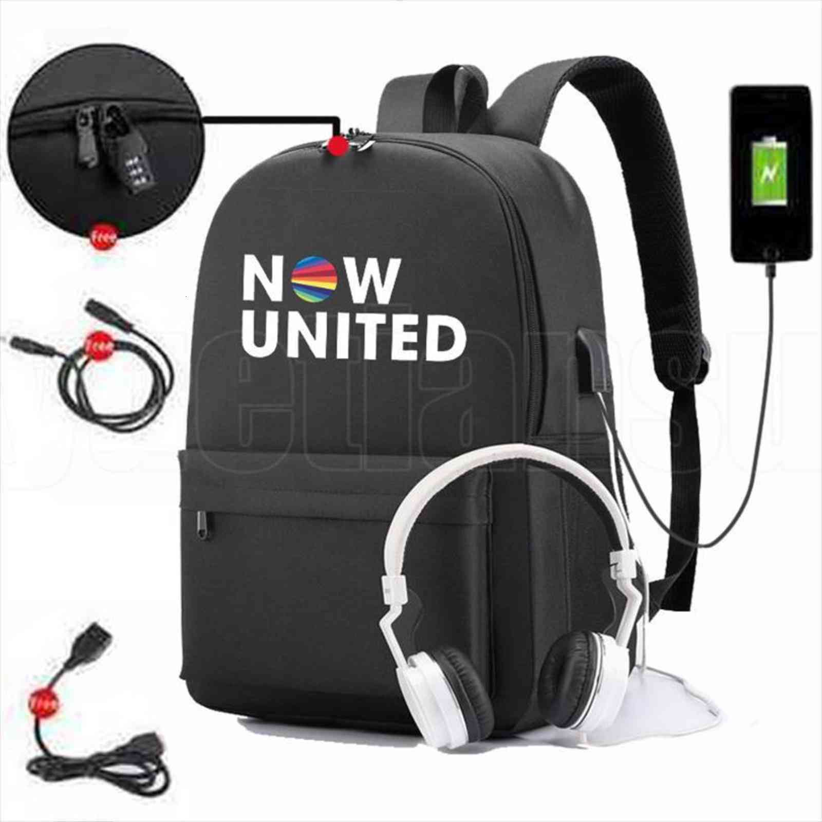 now united backpack zipper usb charging bags men anti theft un team bag school for teenage girls lyrics fashion
now united backpack zipper usb charging bags men anti theft un team bag school for teenage girls lyrics fashion