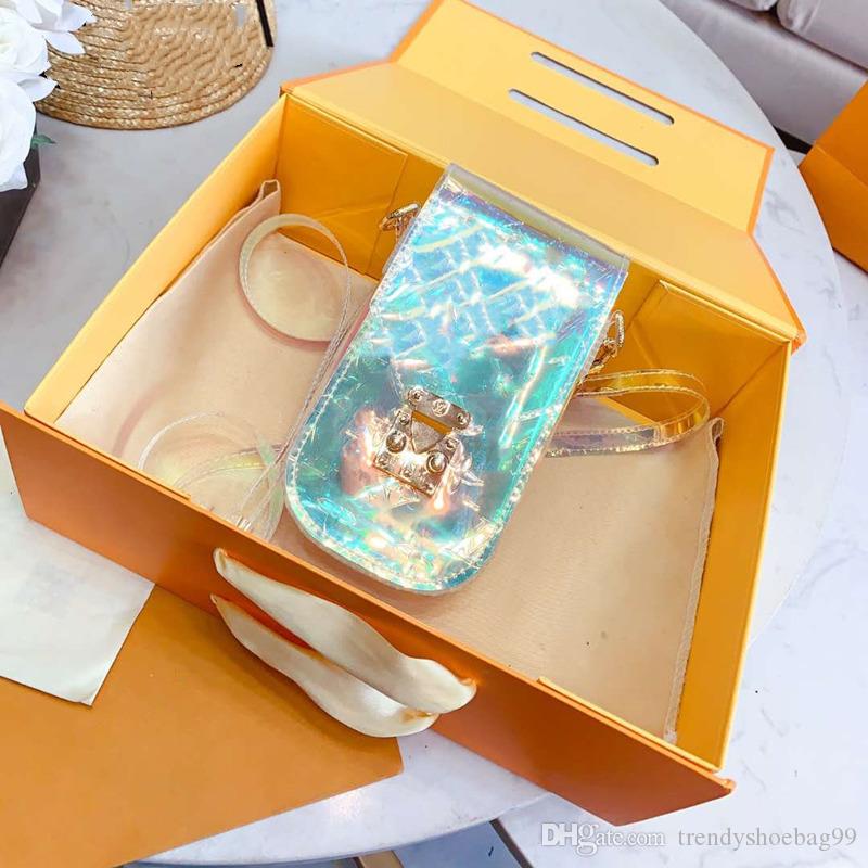 Transparent Flower Handbag Women Laser Designers PVC Shoulder Bags Mini Phone Bag With Box
Transparent Flower Handbag Women Laser Designers PVC Shoulder Bags Mini Phone Bag With Box