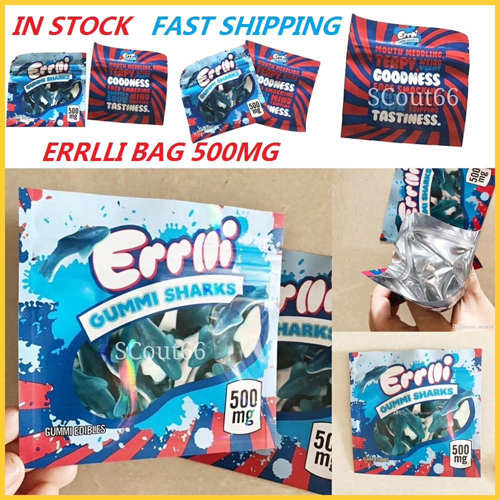 Hot New 500mg Errlli Gummi Sharks Edible Packaging Smell Proof Bags Warheads Skittles Edibles Empty Candy Mylar Pouch Package DHL
Hot New 500mg Errlli Gummi Sharks Edible Packaging Smell Proof Bags Warheads Skittles Edibles Empty Candy Mylar Pouch Package DHL