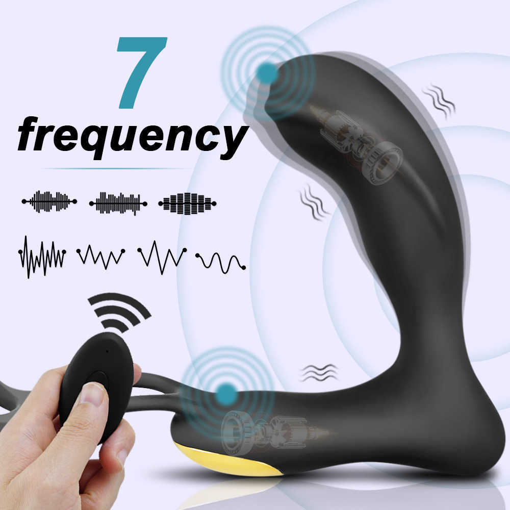 Prostate Massager Vibrator For Men, Male Masturbator Massage, Adult Sex Toys Anal Beads Rings Penis, Plug 211015