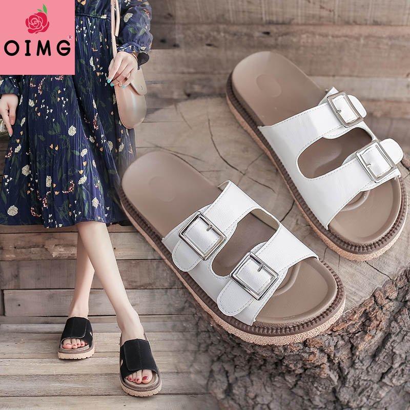 Women's Shoes Leather Sandals Metal Buckles Women Flat Heels Solid Color Summer Outside Casual Lady Footwear Slippers, Black
Women's Shoes Leather Sandals Metal Buckles Women Flat Heels Solid Color Summer Outside Casual Lady Footwear Slippers, Black