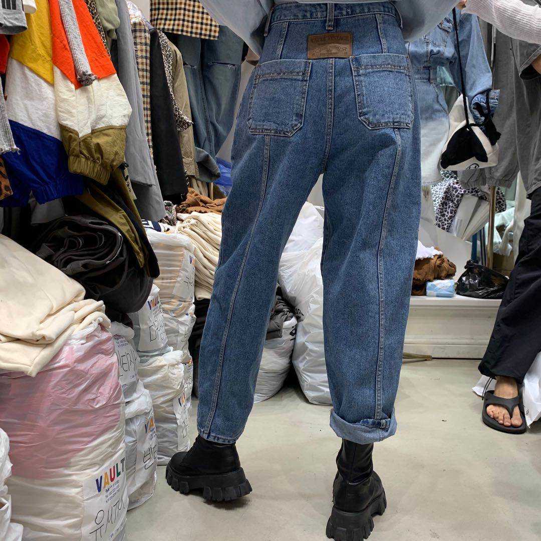 High Waist Jeans Women Harem Pants Korean Style Outfits Casual High Street Denim Trousers Pantalon Femme Vintage Jeans 210730