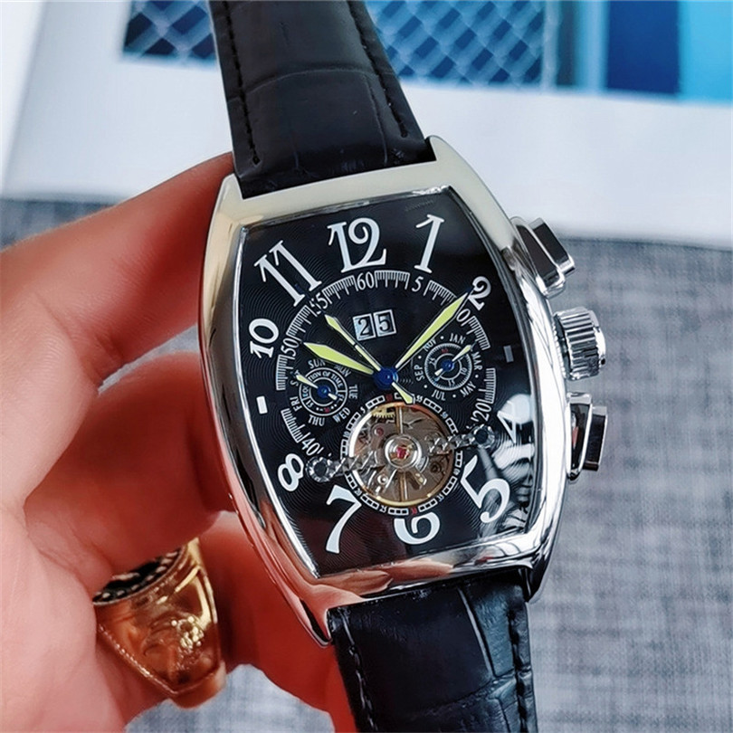 Men automatic mechanical watches tourbillon date Monte luxury designer stainless steel dial leather strap watch sports business, No watch
Men automatic mechanical watches tourbillon date Monte luxury designer stainless steel dial leather strap watch sports business, No watch