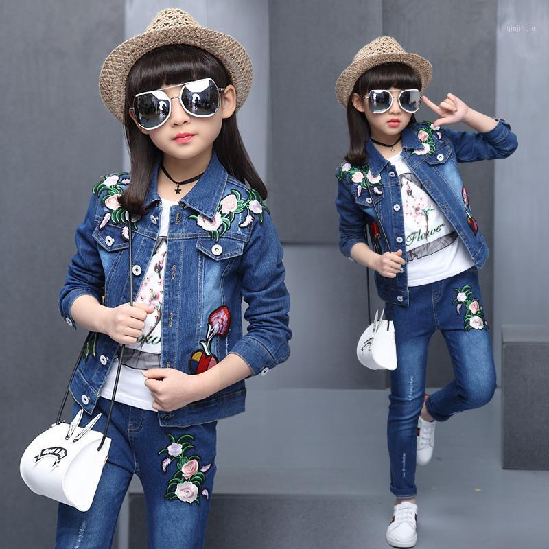 Spring & Autumn Cowboy Girl Sets 2021 Korean Version Flowers Embroidery Clothes For Teens Two-Piece Casual Children's Clothing, White
Spring & Autumn Cowboy Girl Sets 2021 Korean Version Flowers Embroidery Clothes For Teens Two-Piece Casual Children's Clothing, White