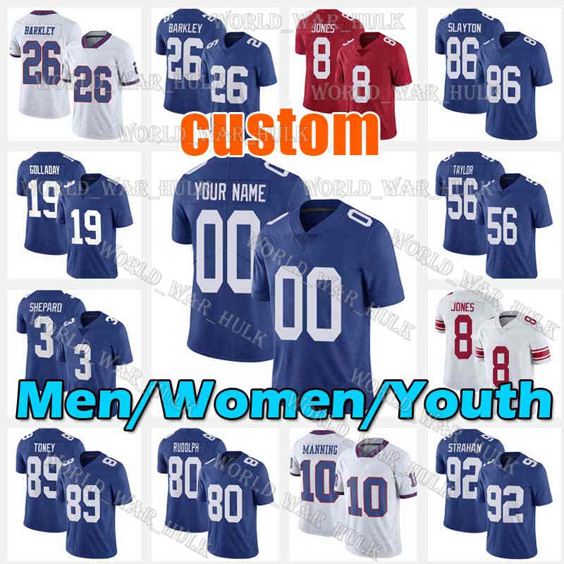 26 Saquon Barkley Football Jersey 19 Kenny Golladay 8 Daniel Jones 3 Sterling Shepard 80 Kyle Rudolph 56 Lawrence Taylor 11 Phil Simms Michael Strahan Jabrill Peppers, Custom 2020 new youth (ju ren)
26 Saquon Barkley Football Jersey 19 Kenny Golladay 8 Daniel Jones 3 Sterling Shepard 80 Kyle Rudolph 56 Lawrence Taylor 11 Phil Simms Michael Strahan Jabrill Peppers, Custom 2020 new youth (ju ren)