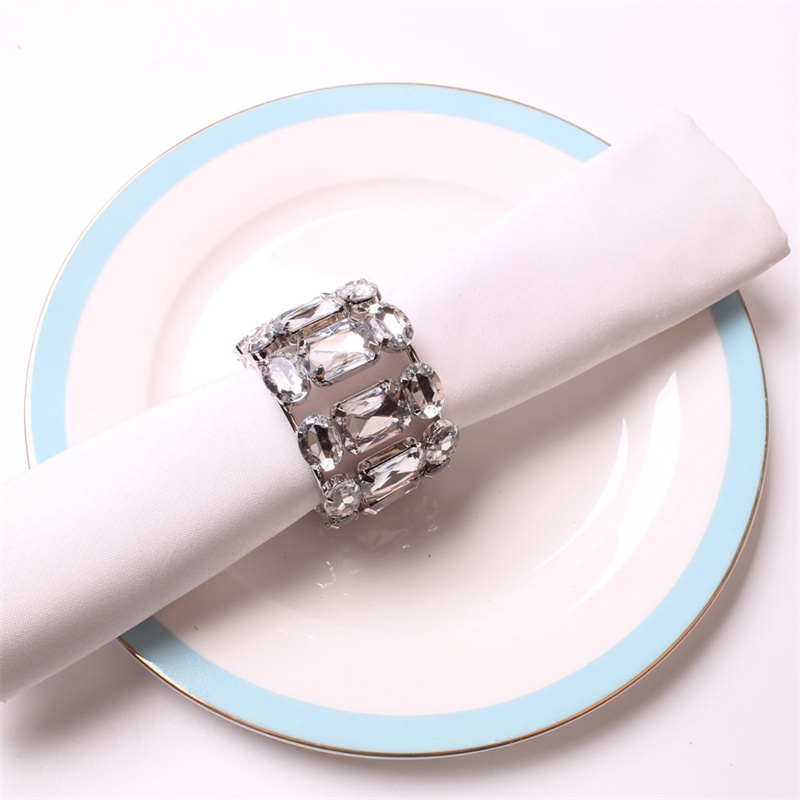 Rhinestone Napkin Ring Diamond Napkin Holder