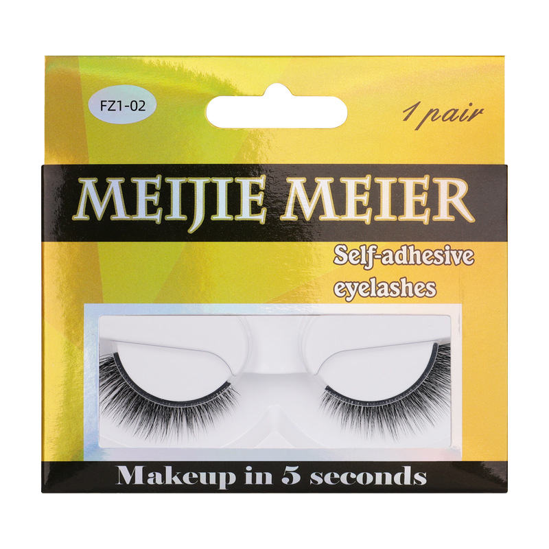 False Lashes Self-Adhesive 3D Faux Mink Instant Application - Lightweight Natural Looking Fake Eyelashes for Effortless Beauty X2509