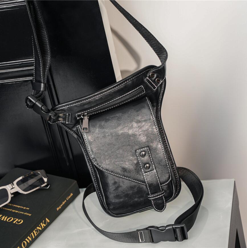 Wholesale factory men shoulder bags street personalized belt decoration leisure mobile phone bag Joker black fashion backpack outdoor trend leather handbag, Black(boutique box)
Wholesale factory men shoulder bags street personalized belt decoration leisure mobile phone bag Joker black fashion backpack outdoor trend leather handbag, Black(boutique box)