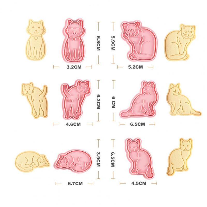 Baking Moulds 6Pcs/Set Lovely Cat Shape Cookie Cutter 3D Effect Creative PP Chocolate Mold For Home
Baking Moulds 6Pcs/Set Lovely Cat Shape Cookie Cutter 3D Effect Creative PP Chocolate Mold For Home