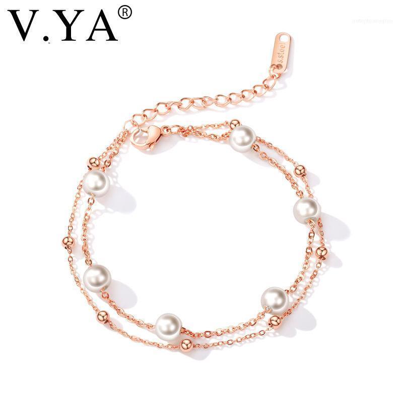 Bangle V.YA Double Layers Pearl Women Bracelets Fashion Stainless Steel Wedding Charm Rose Gold Color Link Chain Drop Ship1
Bangle V.YA Double Layers Pearl Women Bracelets Fashion Stainless Steel Wedding Charm Rose Gold Color Link Chain Drop Ship1