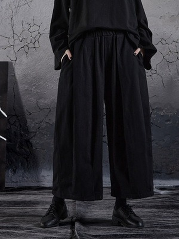 Japanese Hip-hop Nine-quarter Pants Harem Pants Dark Casual Bloomers Wide-leg Trend