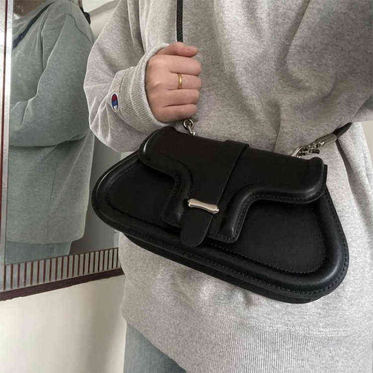 NXY Evening Bags Women's bag niche design 2022 summer new fashion Single Shoulder Pull knot motorcycle casual versatile messenger women's 22
