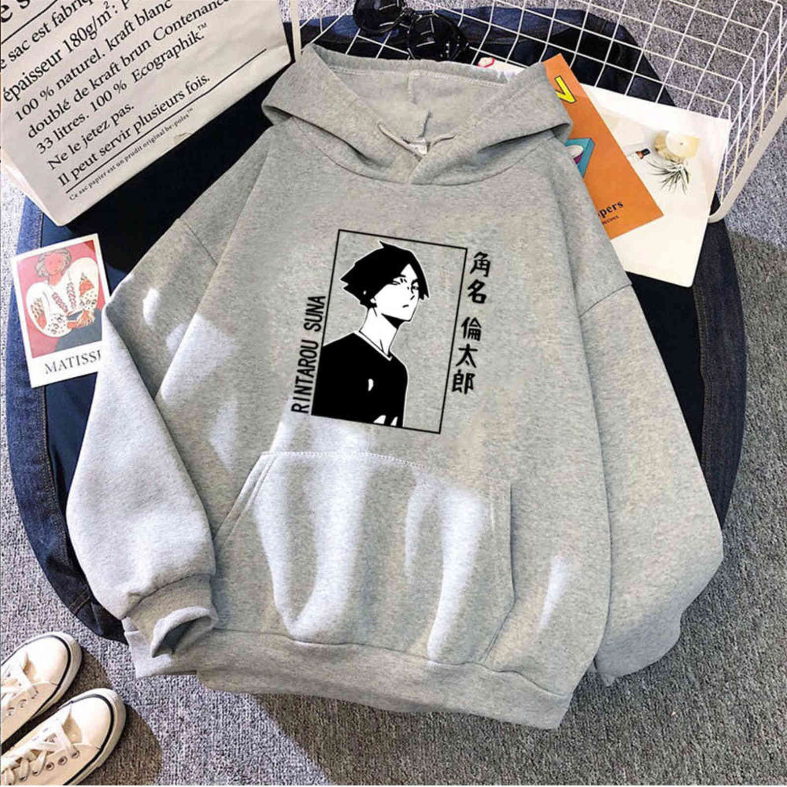 Suna Rintaro Haikyuu Japan Anime Hoodies Harajuku Cartoon Print Clothes Tops Fashion Volleyball Junior Winter Casual Sweatshirt Y1109