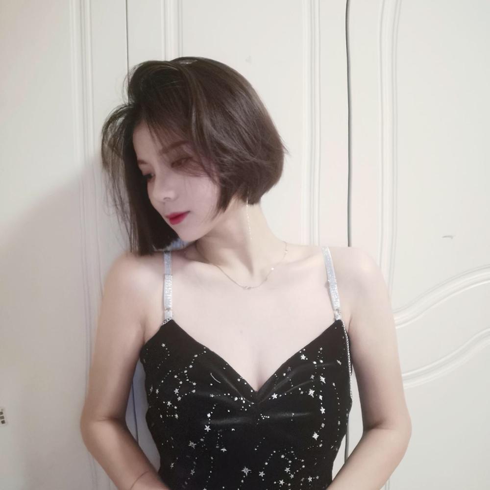 black dress vntage party mini spaghetti dinner es ssexy night club chains strap star velvet for women vestidos 210421