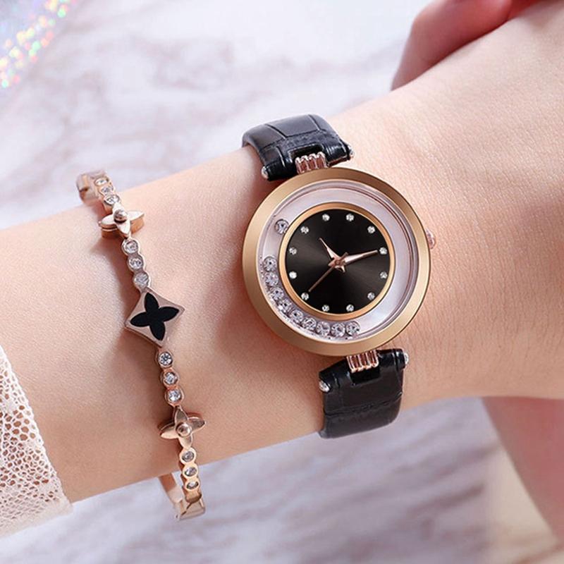 Wristwatches Fashion Women Leather Strap Dress Clock Ladies Bracelet Quartz Wrist Watch Luxury Gold Black Belt Crystal Dial Casual, Red
Wristwatches Fashion Women Leather Strap Dress Clock Ladies Bracelet Quartz Wrist Watch Luxury Gold Black Belt Crystal Dial Casual, Red
