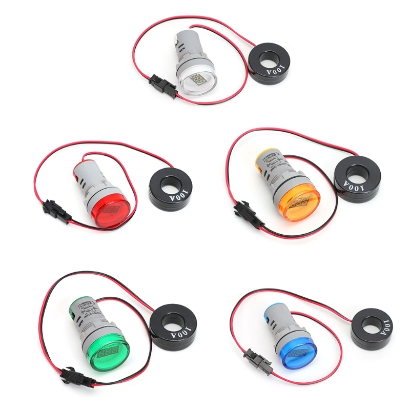 Ac 220V 0-100A Digital Amp Meter 22 mm Display Monitor Current Meters Meter Tester Tool