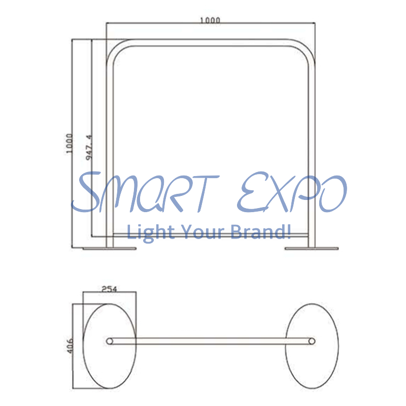 Outdoor Barricade Banner Advertising Display with Strong Heavy Steel Feet Double Tension Fabric Printing Graphics Portable Carry Bag