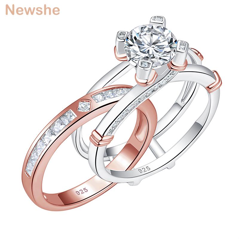 Cluster Rings She 2 Pcs Solid 925 Sterling Silver Round Solitaire Engagement Ring Set For Women Rose Gold Color Wedding Band Zircons, Golden;silver
Cluster Rings She 2 Pcs Solid 925 Sterling Silver Round Solitaire Engagement Ring Set For Women Rose Gold Color Wedding Band Zircons, Golden;silver
