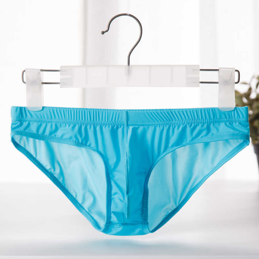 Men's Briefs Ice Silk Panties Ultra-thin Silky Breathable Underpants Man low waist briefs comfortable cool underwear male YJ003 210707 - view 4
