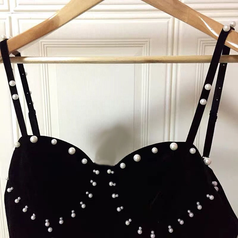 celebrity style slim bodycon maxi dresses for women black beading spaghetti strap sexy summer grown party dress robe 210421