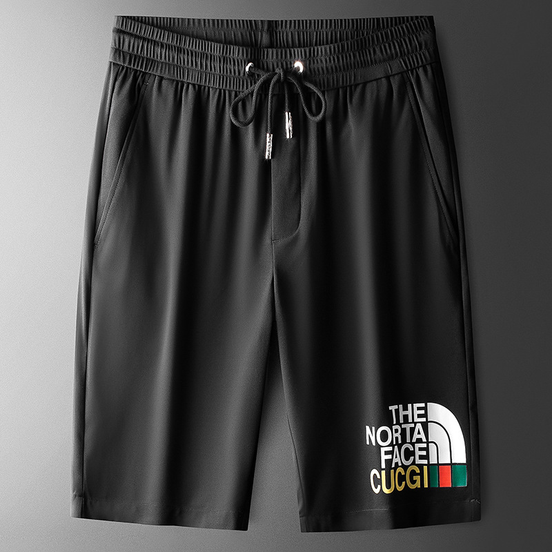 High Quality Shorts 2021 Spring and Summer Trend Gilded Printed Men's Elastic Fabric Lightweight Breathable 5-point Pants 33