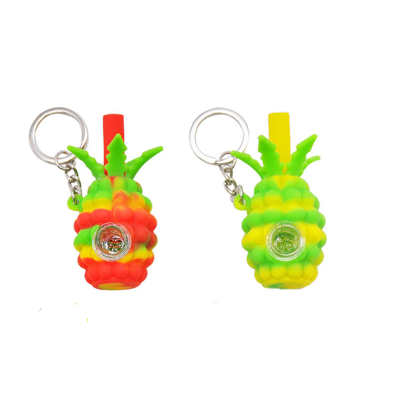 70 Mm Silicone Smoking Pipe With Glass Bowl Hand Pineapple Shape Portable Silicon Bongs Tobacco Pipes Dry Herb Vaporizer
70 Mm Silicone Smoking Pipe With Glass Bowl Hand Pineapple Shape Portable Silicon Bongs Tobacco Pipes Dry Herb Vaporizer