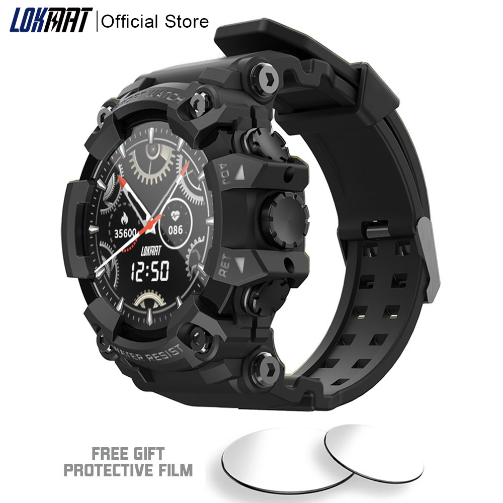 LOKMAT ATTACK Full Touch Screen Fitness Tracker Smart Watch Men Heart Rate Monitor Blood Pressure Smartwatch For Android iOSg, Black
LOKMAT ATTACK Full Touch Screen Fitness Tracker Smart Watch Men Heart Rate Monitor Blood Pressure Smartwatch For Android iOSg, Black