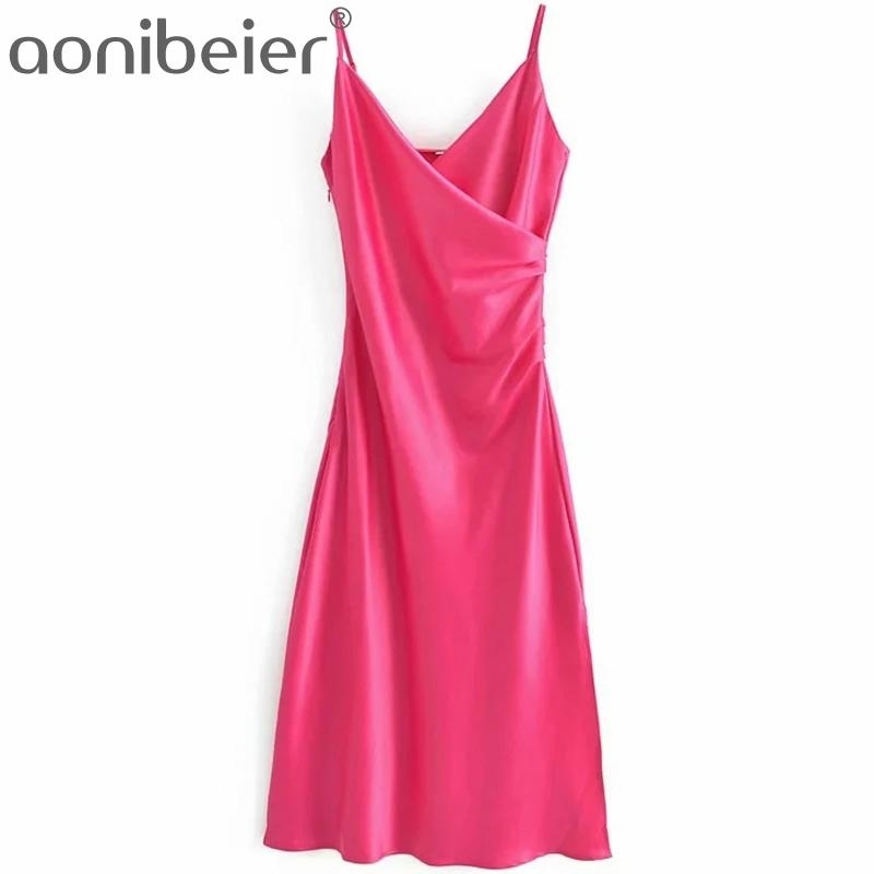 Pink Satin Party Dress Summer Sleeveless Adjust Spaghetti Strap Ruched Split Side Deep V Women Casual Midi 210604, Hp
Pink Satin Party Dress Summer Sleeveless Adjust Spaghetti Strap Ruched Split Side Deep V Women Casual Midi 210604, Hp
