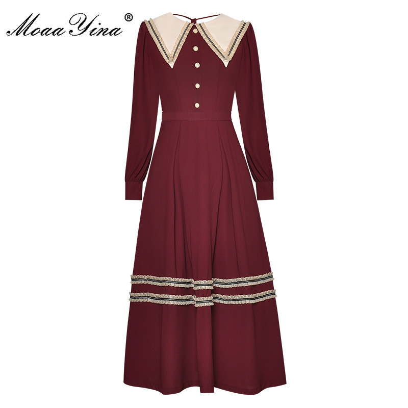 Fashion Designer dress Autumn Women' Dress Long Sleeve High Waist Elegant Preppy Style Dresses 210524, Green
Fashion Designer dress Autumn Women' Dress Long Sleeve High Waist Elegant Preppy Style Dresses 210524, Green