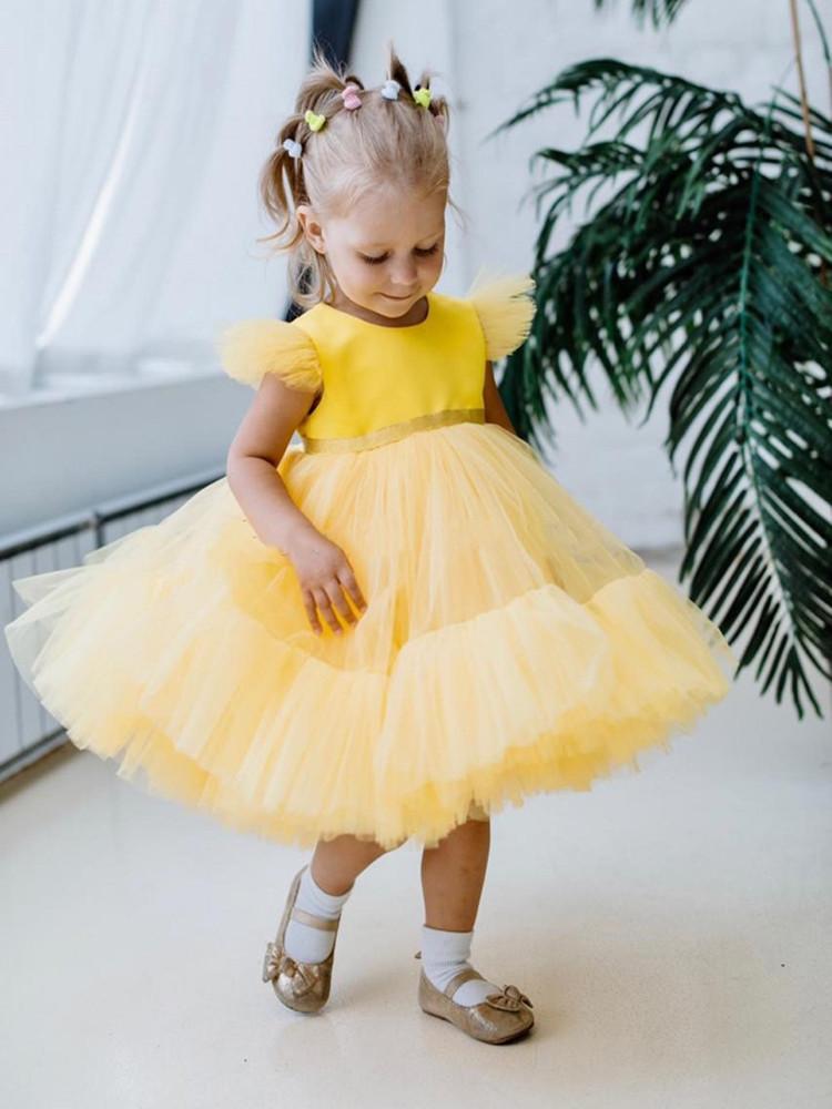 Girl's Dresses Yellow Baby Girls Clothes Kids Tutu Flower Wedding Gown Children Birthday Party, Pink
Girl's Dresses Yellow Baby Girls Clothes Kids Tutu Flower Wedding Gown Children Birthday Party, Pink