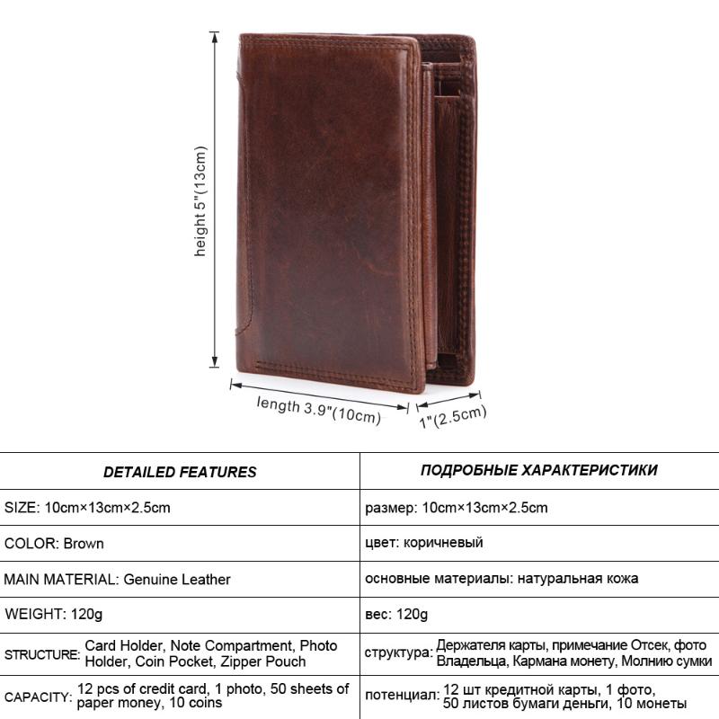 Classic Men's Casual Wallet Made from 100% Real Cow Leather  Perfect Size for Daily Use