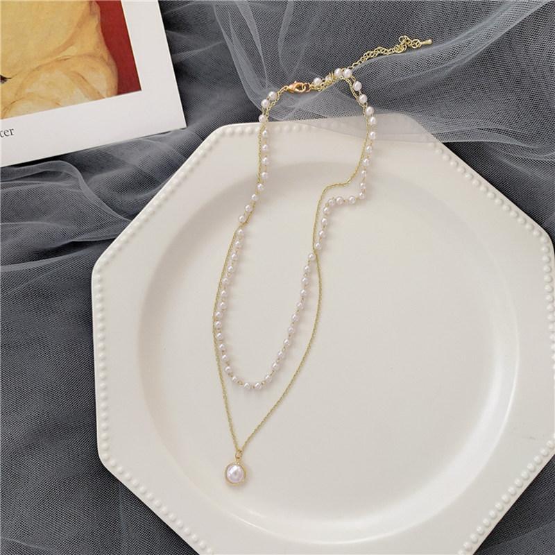 SJBO-13 The Fashion Contracted Joker Collarbone Chain Double Pearl Necklace Women Chokers
SJBO-13 The Fashion Contracted Joker Collarbone Chain Double Pearl Necklace Women Chokers