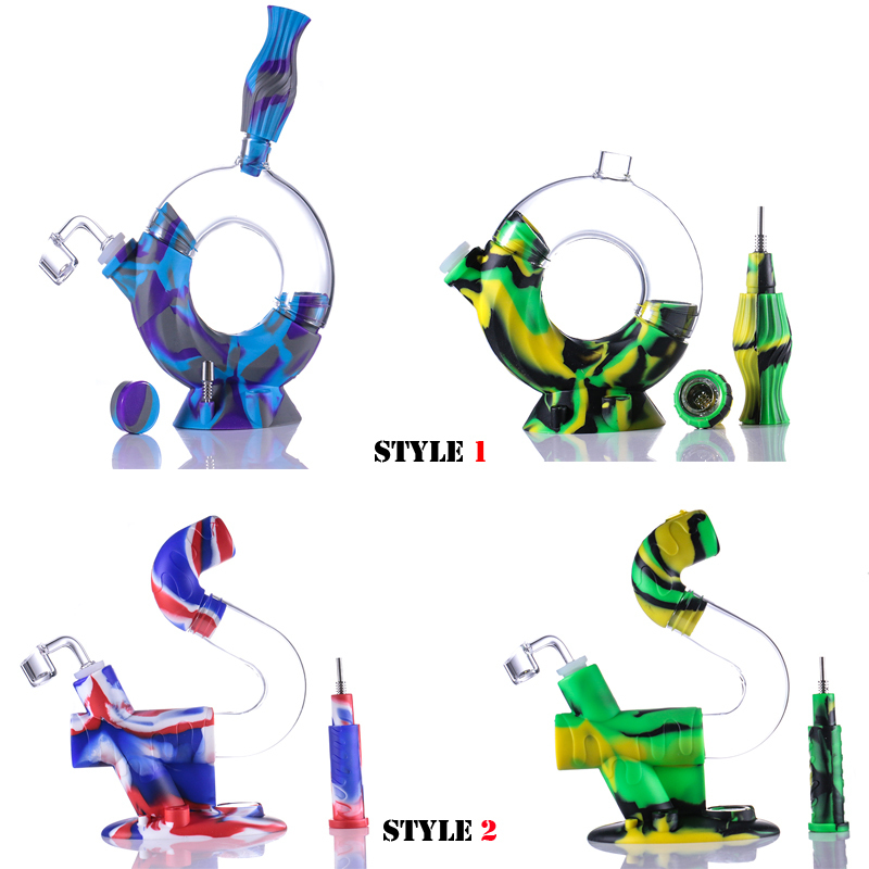 2022 New style Silicone bong Glass water pipe Hookah color smoking bongs dab rig set
2022 New style Silicone bong Glass water pipe Hookah color smoking bongs dab rig set
