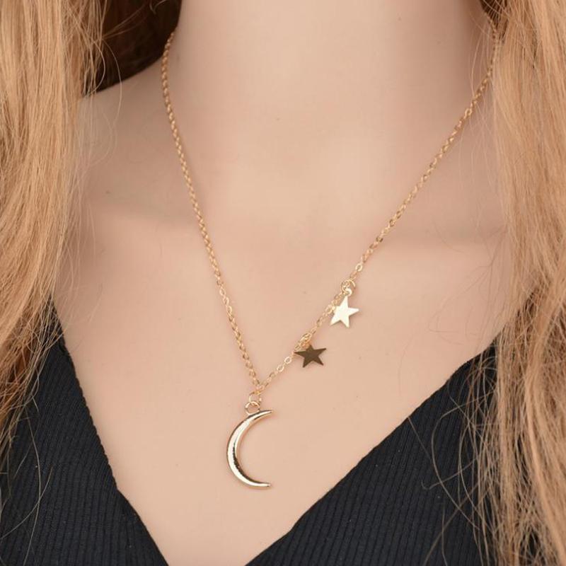 Pendant Necklaces 2021 Trendy Simple Clavicle Chain Temperament Gold Moon Star Combination Necklace For Women Jewelry
Pendant Necklaces 2021 Trendy Simple Clavicle Chain Temperament Gold Moon Star Combination Necklace For Women Jewelry