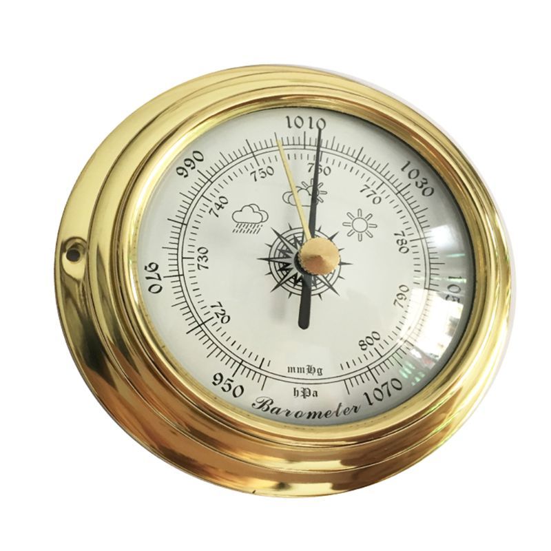 4 Inches 4 Stks/set Thermometer Hygrometer Barometer Watches Clock Copper Shell Zirkonium Marine For Weather Station 83XA