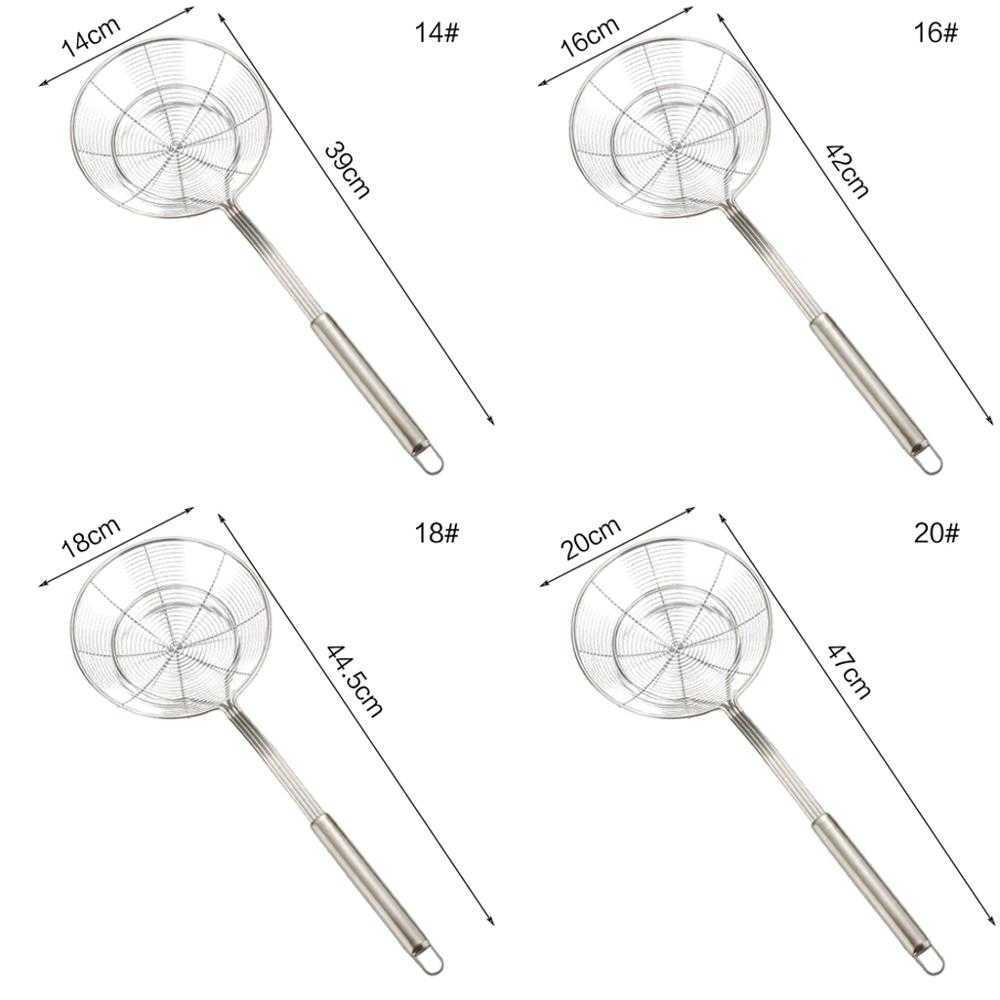 Spider Strainer Stainless Steel Skimmer Ladle Food Frying Spoon With Long Handle For Home Kitchen Fried Kitchen Restaurant 210626
Spider Strainer Stainless Steel Skimmer Ladle Food Frying Spoon With Long Handle For Home Kitchen Fried Kitchen Restaurant 210626