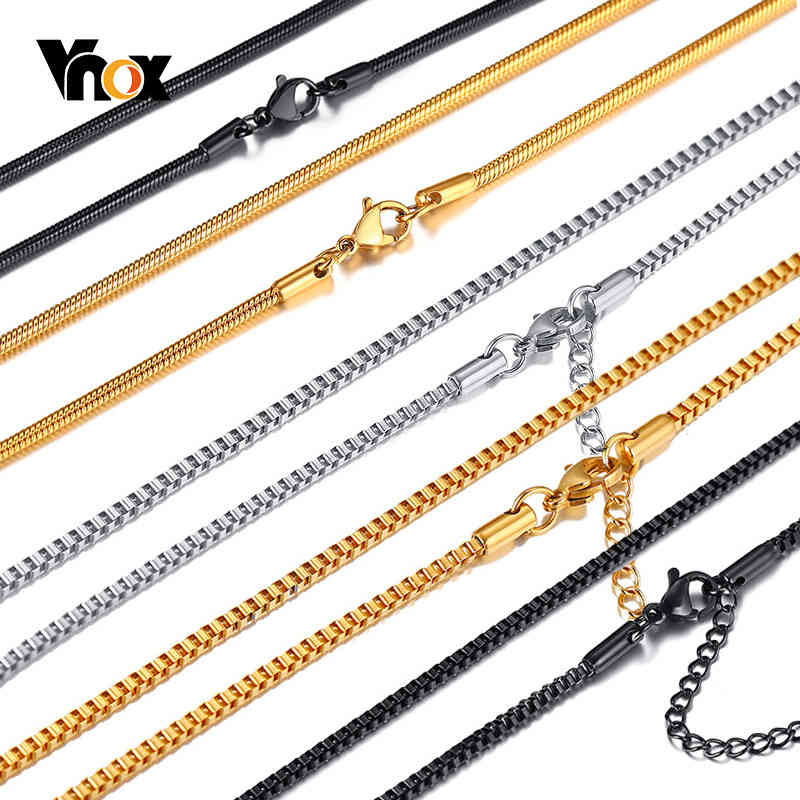 Vnox Basic 2mm Round Snake Box Neckalce for Women Men Smooth Stainless Steel Comfort Fit Neck Links Casual Venetian Chain
Vnox Basic 2mm Round Snake Box Neckalce for Women Men Smooth Stainless Steel Comfort Fit Neck Links Casual Venetian Chain