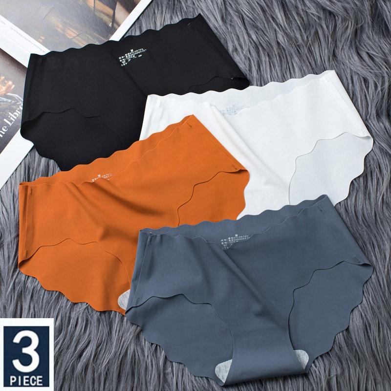 Women's Panties OGRES 3Pcs/Set Seamless Underwear Silk Solid Color Lady Ruffle Underpants Sports Breathable Briefs, Grey white apricot
Women's Panties OGRES 3Pcs/Set Seamless Underwear Silk Solid Color Lady Ruffle Underpants Sports Breathable Briefs, Grey white apricot