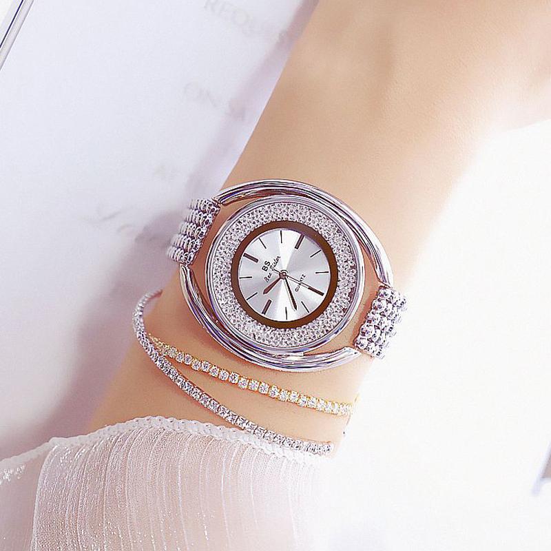 Wristwatches BS Rhinestones Women Watches Top Silver Fashion Life Waterproof Female Quartz Relogio Feminino, Gold
Wristwatches BS Rhinestones Women Watches Top Silver Fashion Life Waterproof Female Quartz Relogio Feminino, Gold